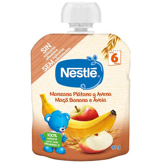 Nestle pouche manzana, platano y avena 90 g